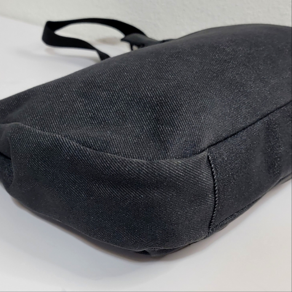 ⭐GUCCI Black Denim Canvas and Leather Crossbody Bag 101620 - Picture 6 of 11